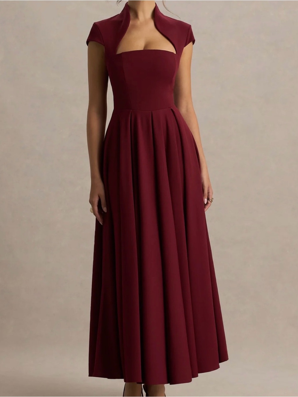 Club London Burgundy Maxi Dress